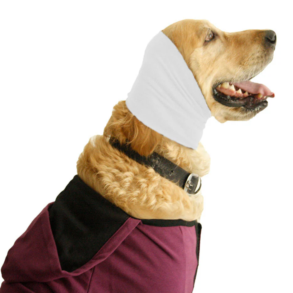 Ruse Anti Anxiety and Extra Protection Against Extreme Noises Ear Muffs for Dogs (White)