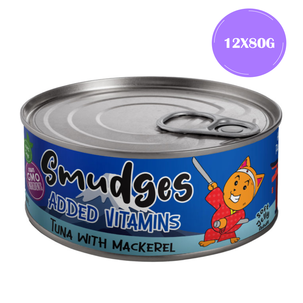 Smudges Tuna Flakes with Mackerel in Soft Jelly Adult Cat Wet Food