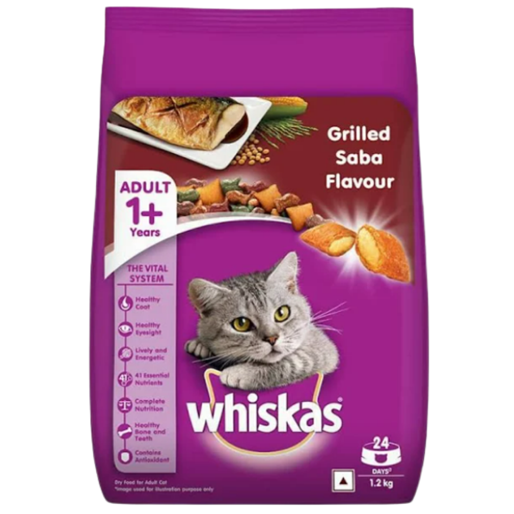 Whiskas Grilled Saba Flavour Adult (1+ years) Cat Dry Food