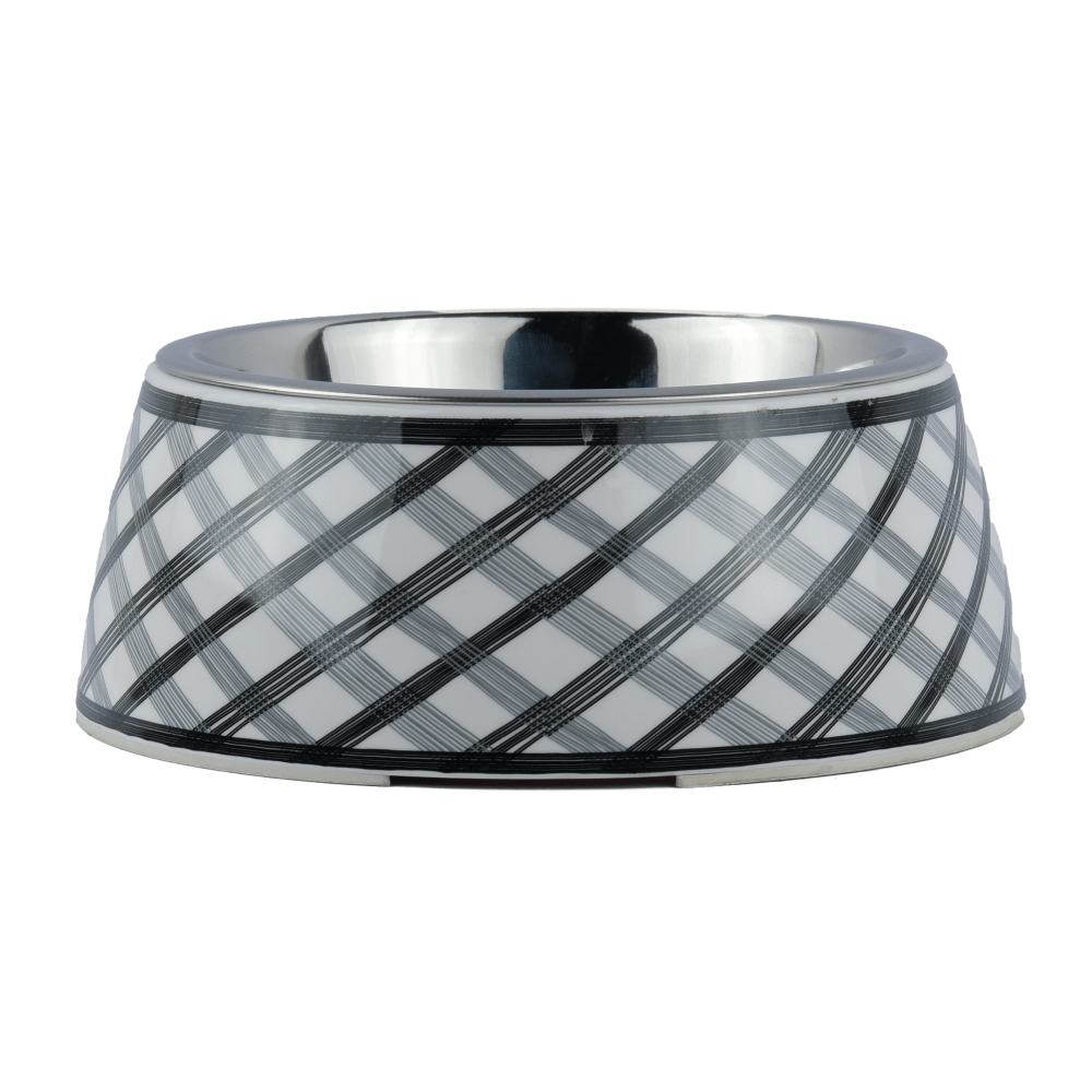 Basil Check Print Melamine Bowl for Dogs and Cats(200mL)
