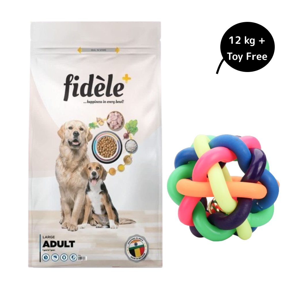 Fidele Plus Adult Large Dog Dry Food (Get Free Skatrs Toy)