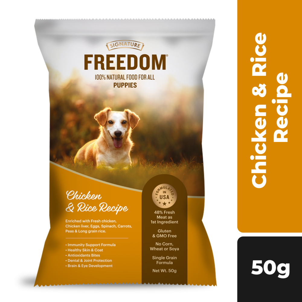 Signature Freedom Chicken and Rice Recipe Puppy Dog Dry Food