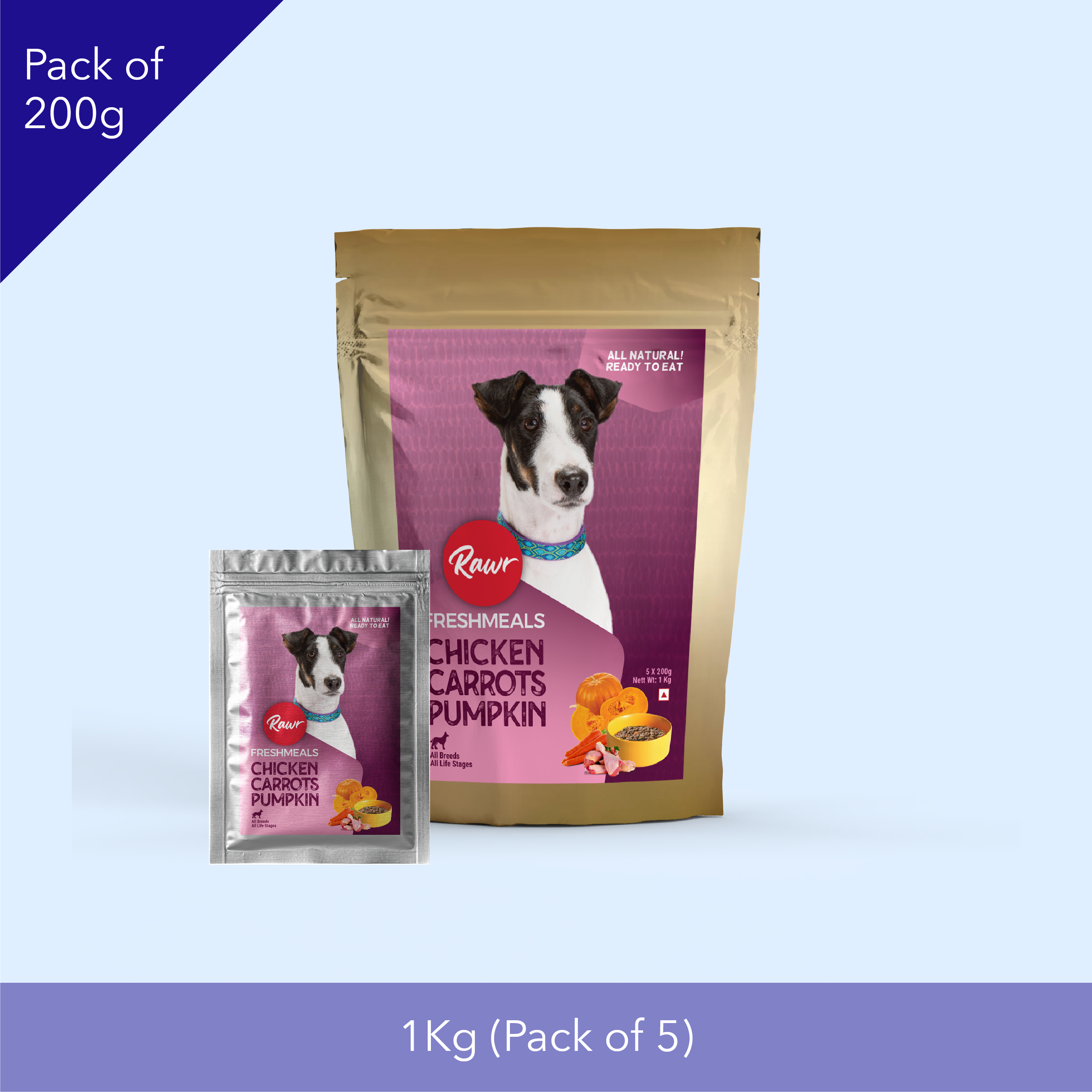 Rawr4dogs Chicken, Carrots and Pumpkin Fresh Meals Dog Wet Food