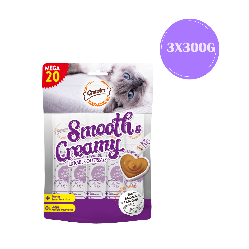Gnawlers Salmon Flavour Creamy Cat Treats (300g)