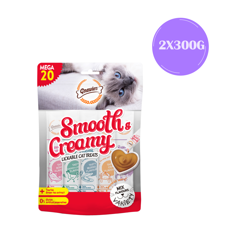 Gnawlers Mix Flavour Creamy Cat Treats (300g)