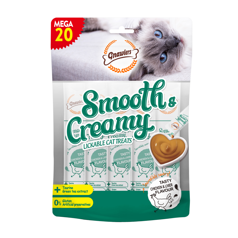 Gnawlers Chicken and Liver Flavour Creamy Cat Treats (300g)