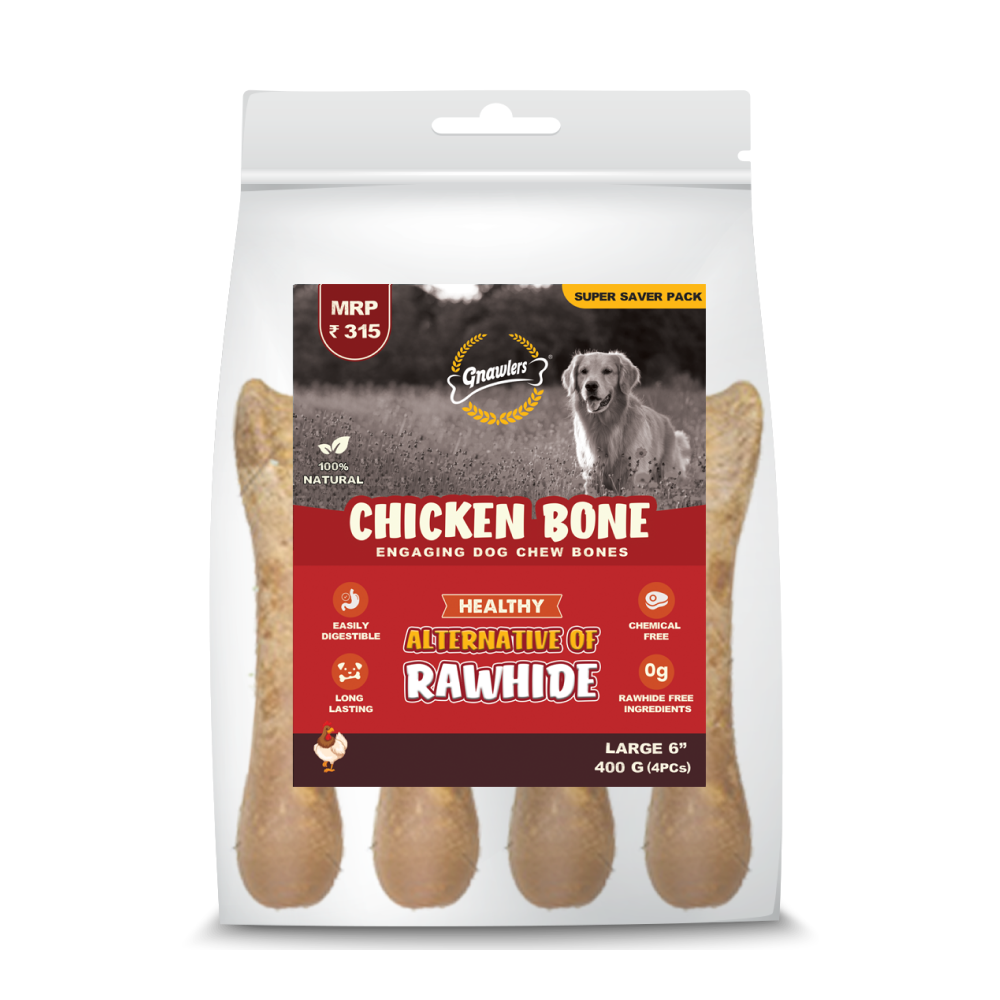 Gnawlers Chicken Bone Dog Treats (6 inch)