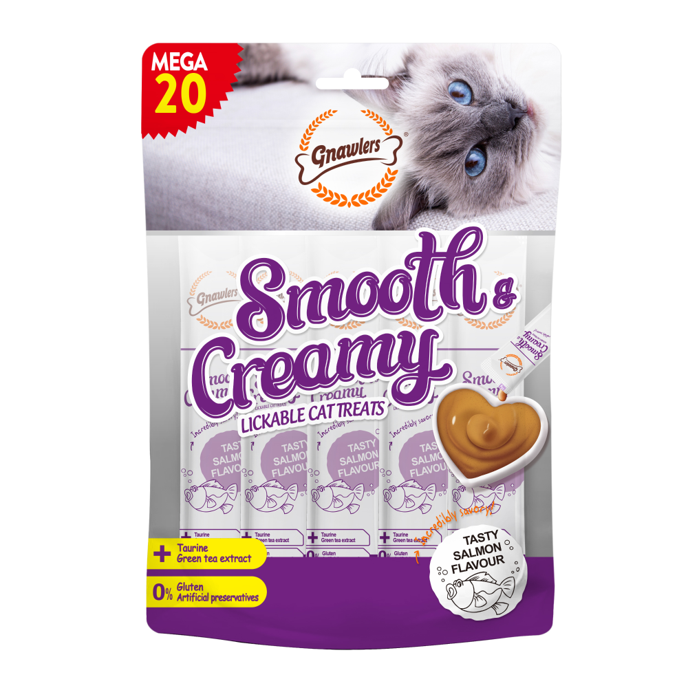 Gnawlers Salmon Flavour Creamy Cat Treats (300g)