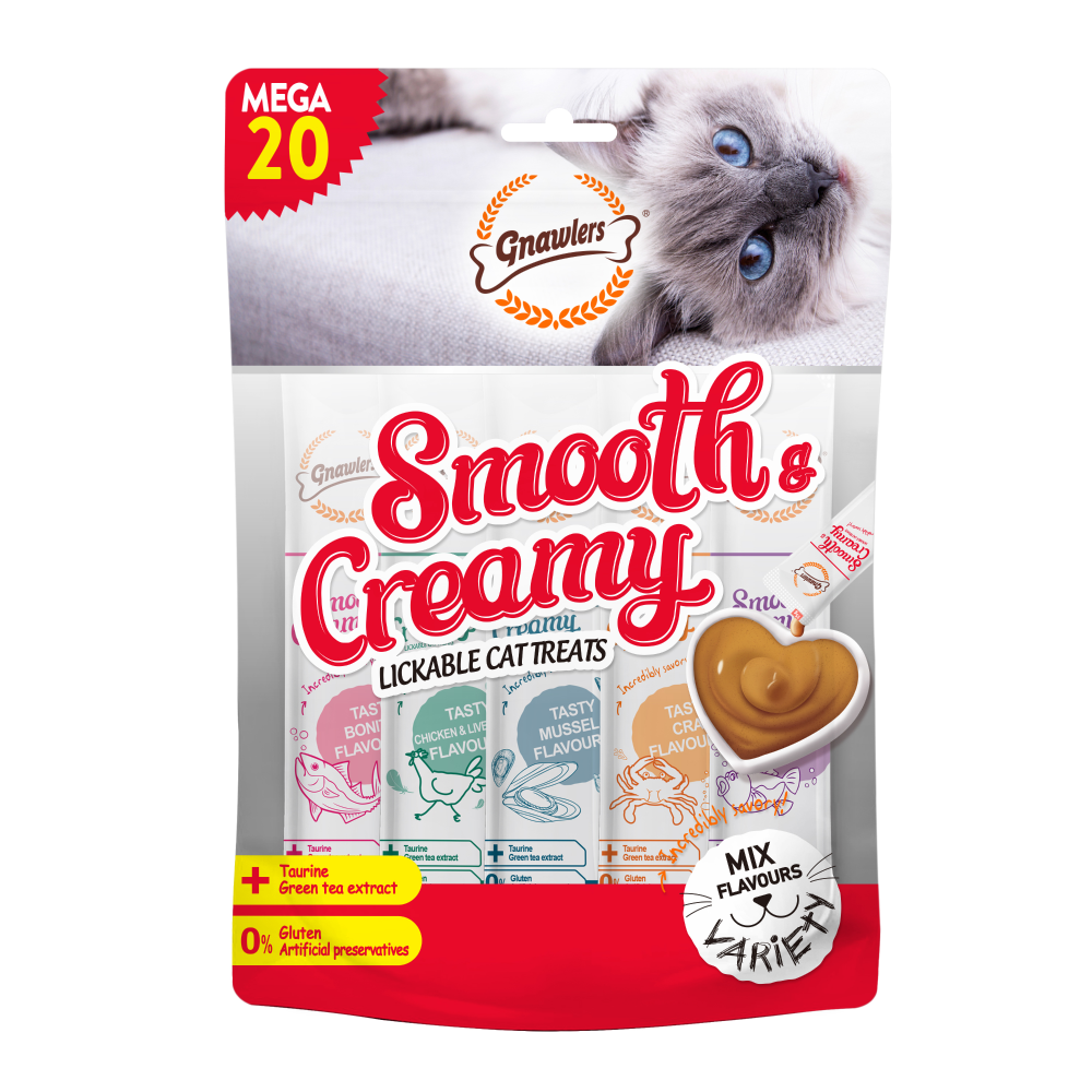 Gnawlers Mix Flavour Creamy Cat Treats (300g)