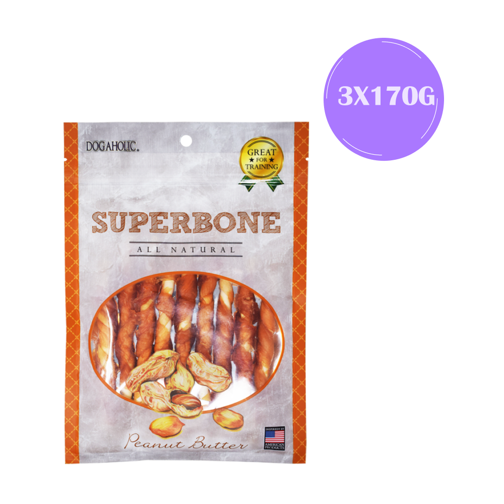 Dogaholic Superbone Stick with Peanut Butter Dog Treats