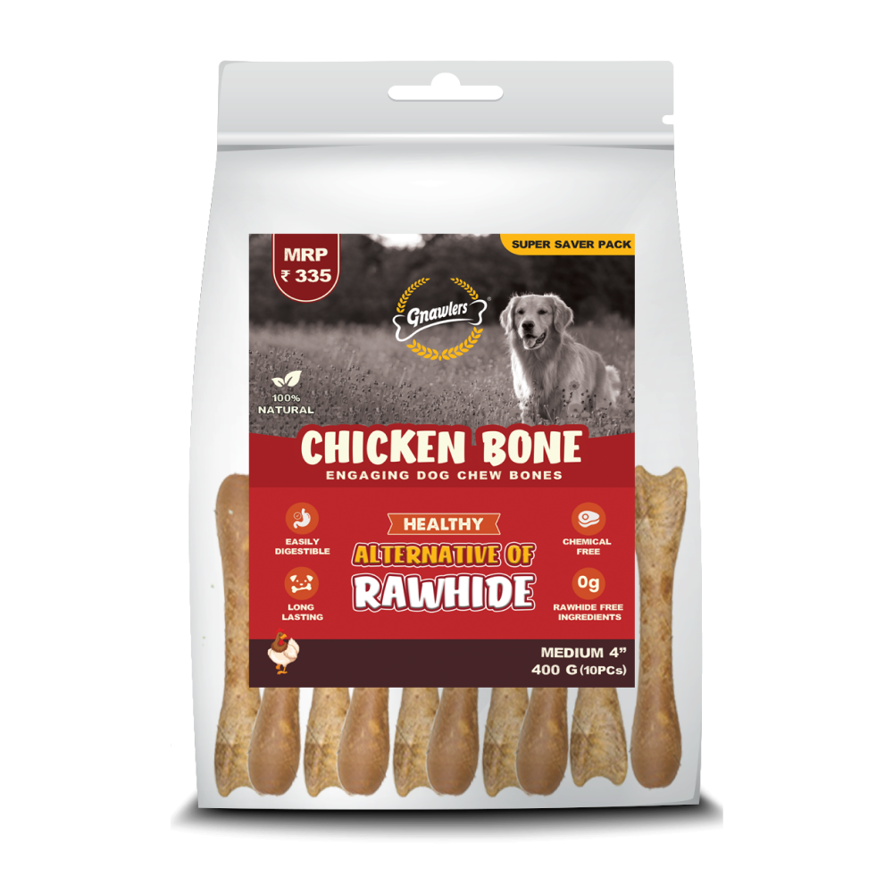 Gnawlers Chicken Bone Dog Treats (4 inch)