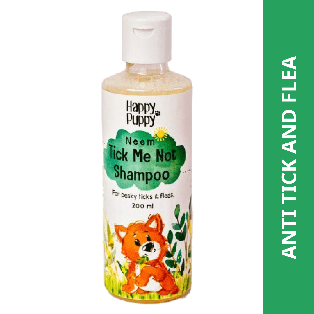 Happy Puppy Organic Tick Me Not Shampoo Neem for Dogs and Cats (Limited Shelf Life)