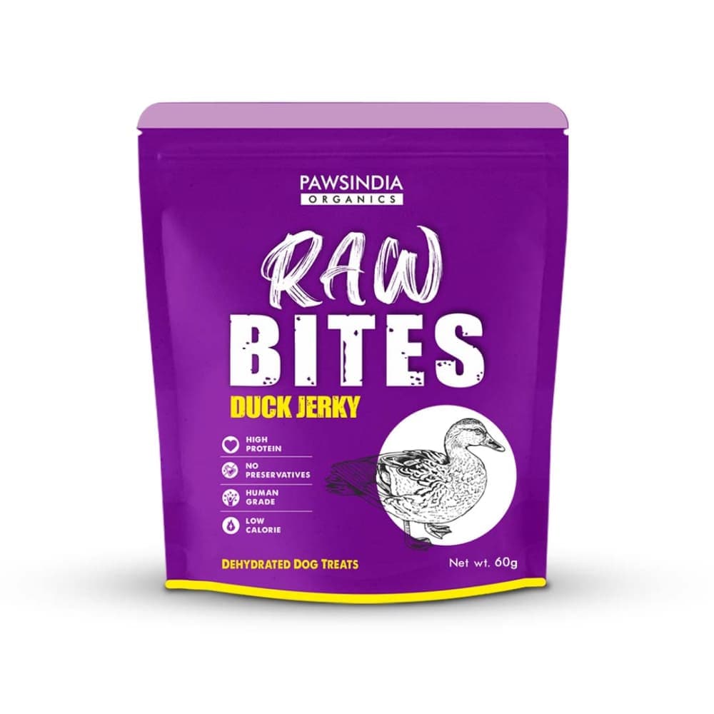 Pawsindia Organics Raw Bites Duck Jerky Dog Treats (Limited Shelf Life)