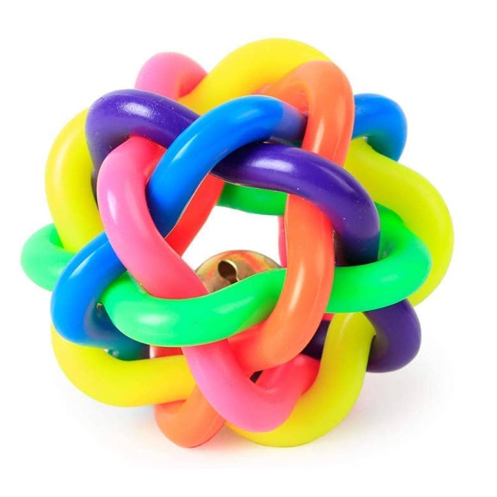 Pet Vogue Bouncy Rubber Ball for Dogs | For Medium Chewers (Multicolour)