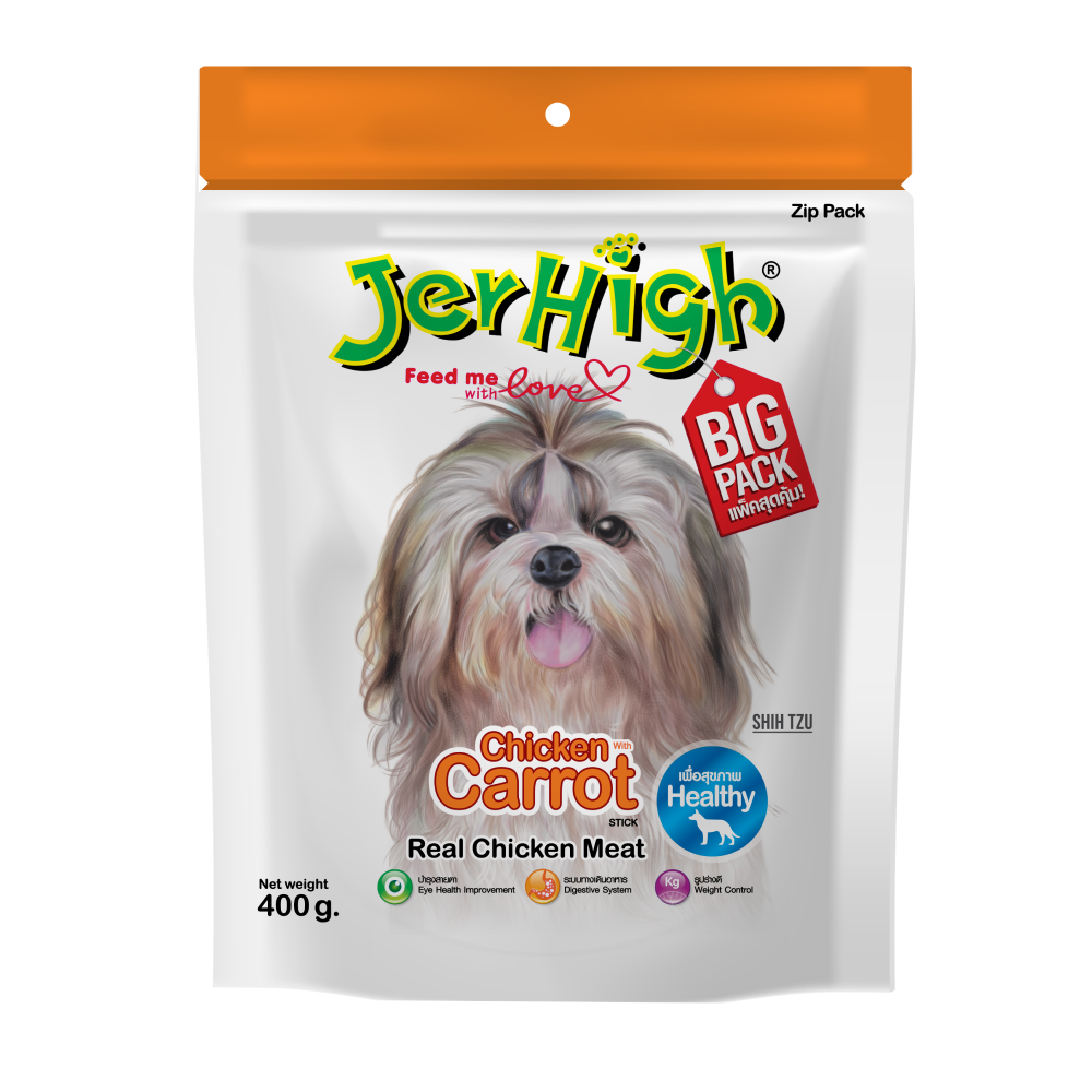 JerHigh Chicken Carrot Stick Dog Treats (400g)