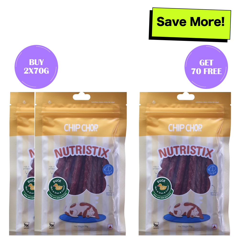 Chip Chops Duck Nutristix Dog Treats (Buy 2 Get 1 Free)