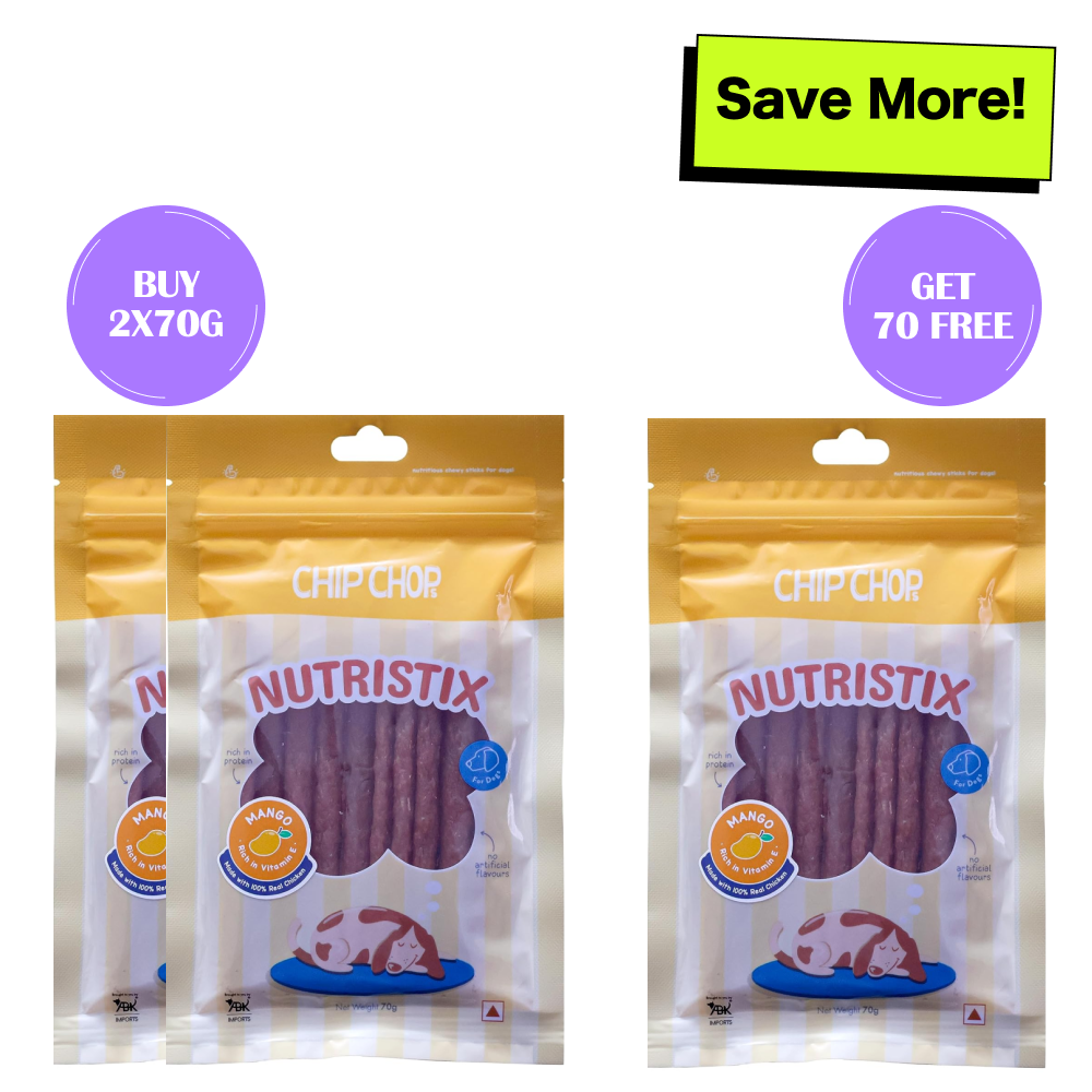 Chip Chops Mango Nutristix Dog Treats  (Buy 2 Get 1 Free)