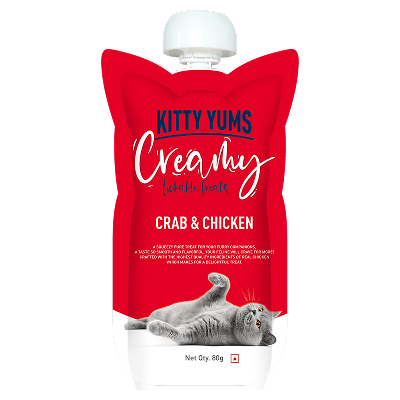 Kitty Yums Lickable Crab & Chicken Creamy Cat Treat(80g)