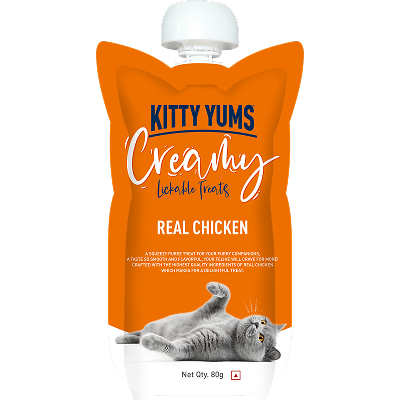 Kitty Yums Lickable Real Chicken Creamy Cat Treat(80g)