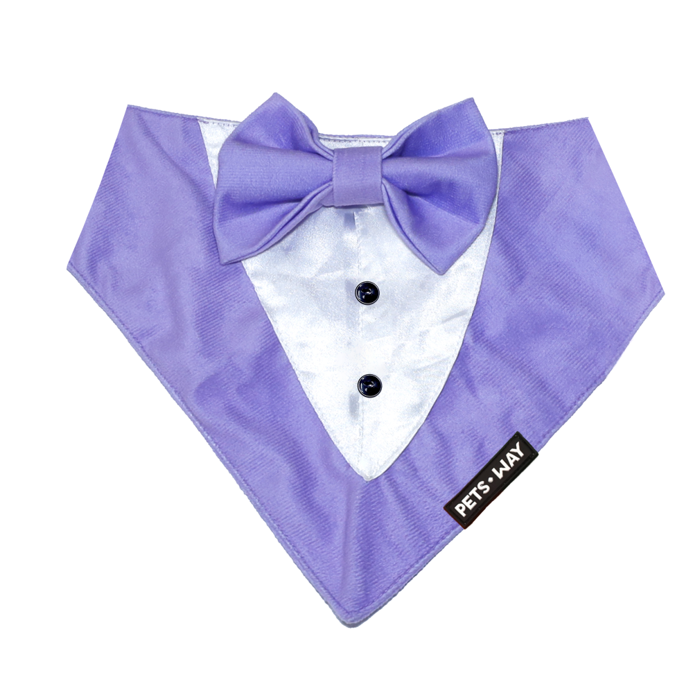 Pets Way Luxurious Velvet Tuxedo for Dogs (Lavender)