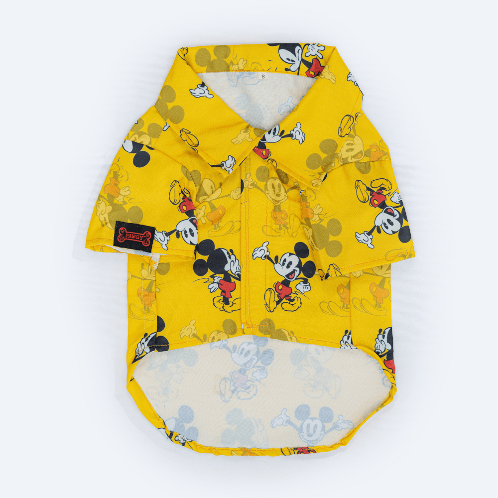 Pawgypets Mickey Casual Shirt for Dogs and Cats (Yellow)