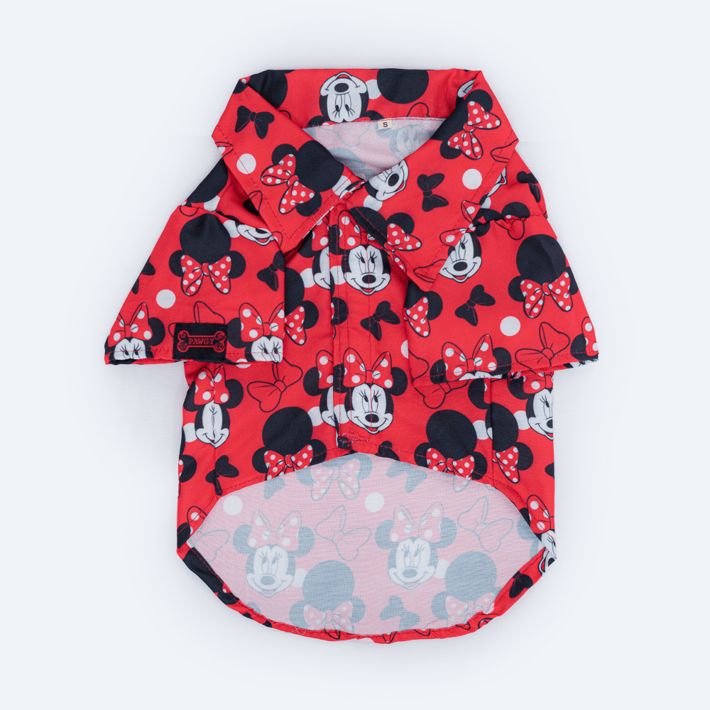 Pawgypets Mickey Casual Shirt for Dogs and Cats (Red)