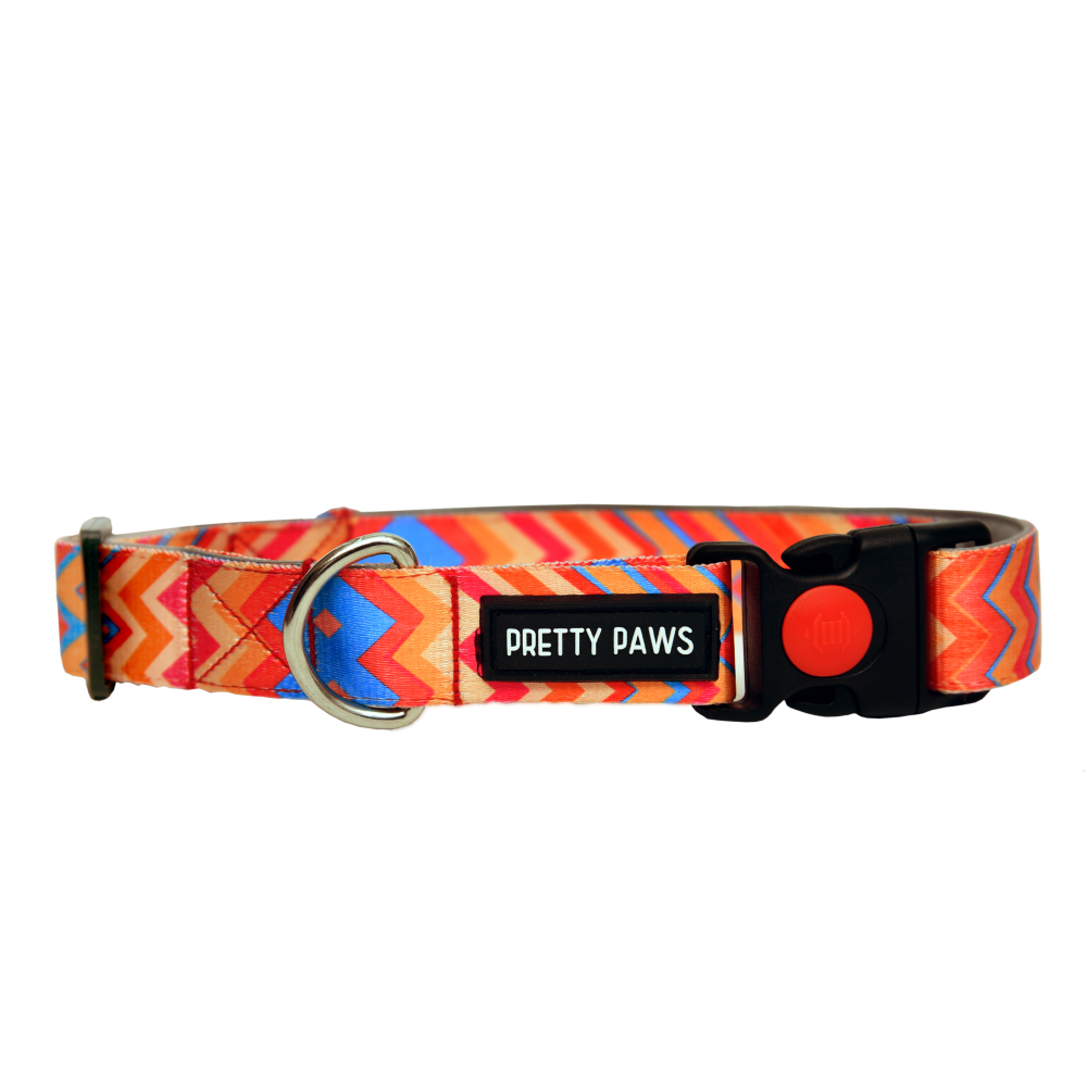 Pretty Paws Printed Collar for Dogs (Red)