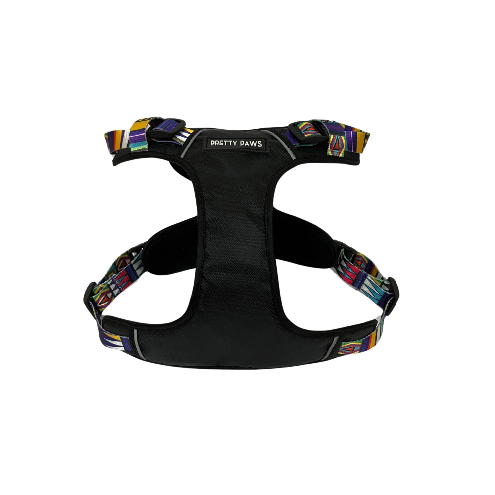 Pretty Paws Printed Full Body Harness for Dogs (Black)