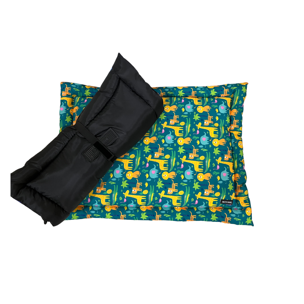 Pretty Paws Jungle Themed Mat for Dogs (Green)
