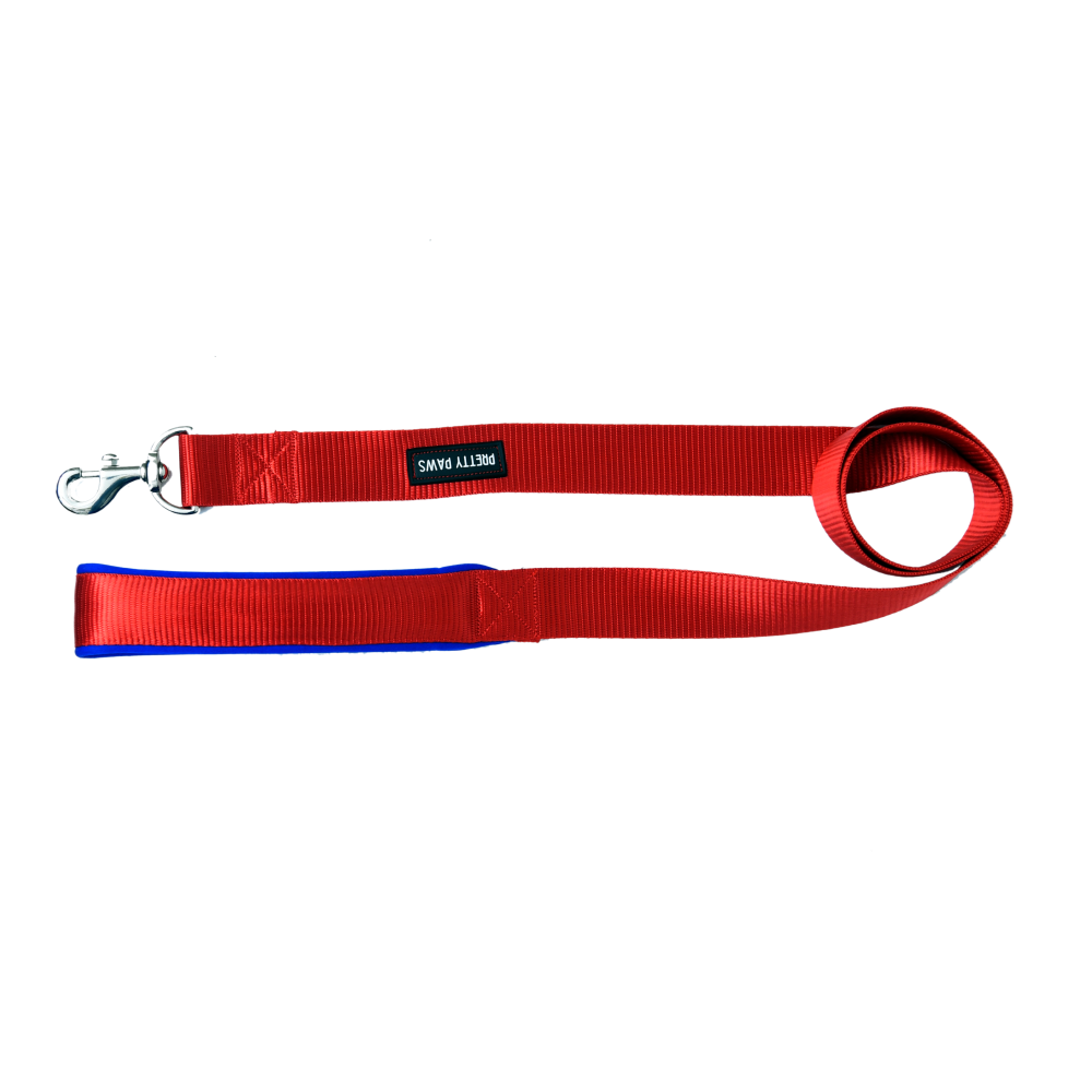 Pretty Paws Solid Leash for Dogs (Red)