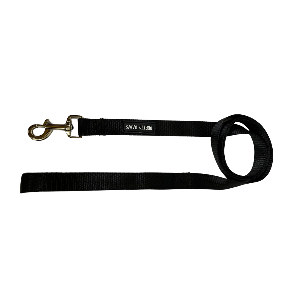 Pretty Paws Solid Leash for Dogs (Black)