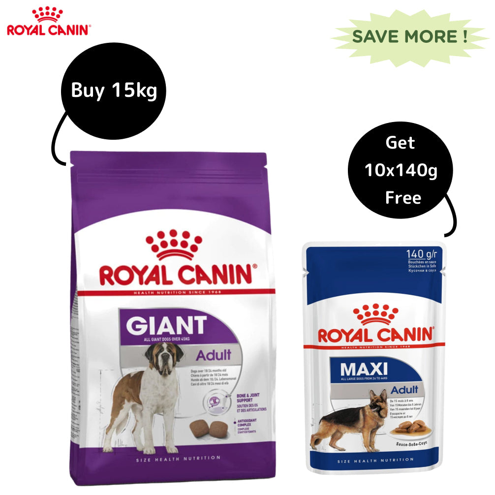 Royal Canin Giant Adult Dog Dry Food (Get Maxi Wet Food Free)