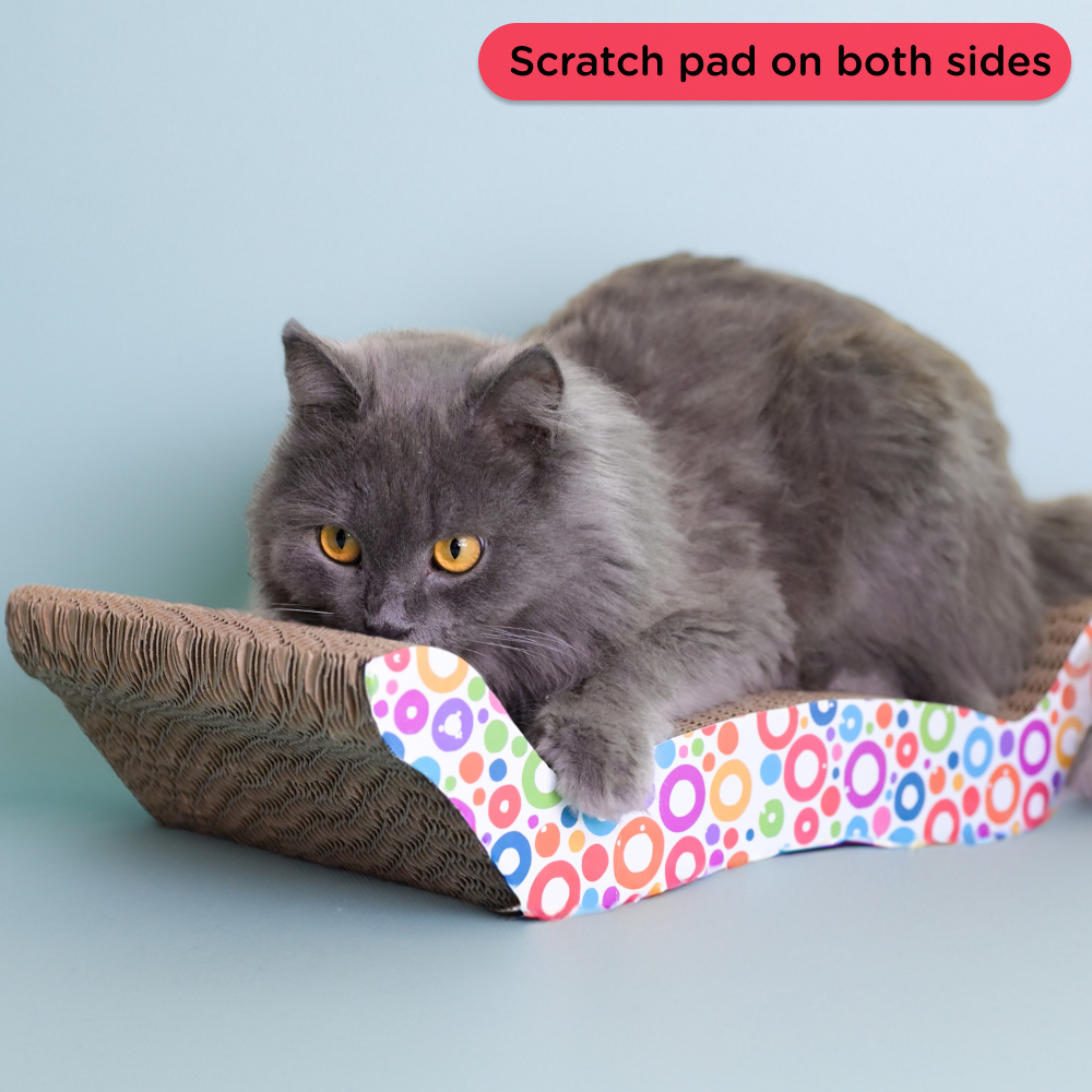 Skatrs Whisker Wonder Cat Scratcher with 2g Premium Catnip Free (Pack of 2)