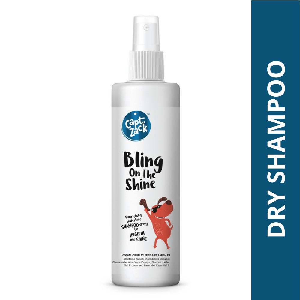 Captain Zack Bling on the Shine Waterless Shampoo for Dogs and Cats