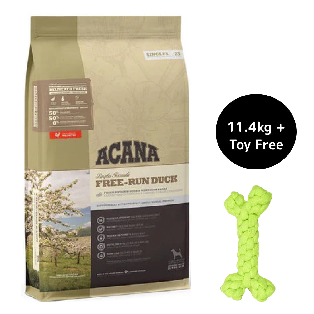 Acana Free Run Duck Dog Dry Food (Get Free Skatrs Toy)