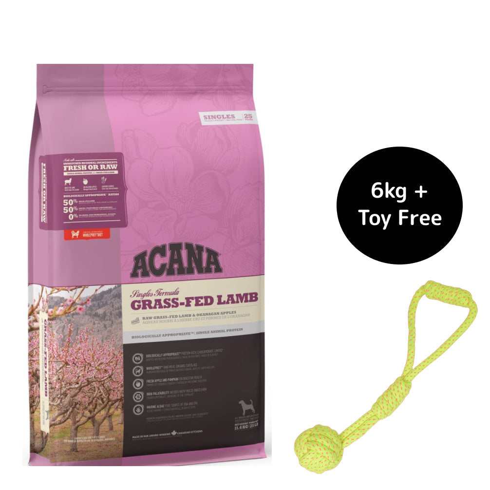 Acana Grass Fed Lamb All Breeds Dog Dry Food (Get Free Skatrs Toy)