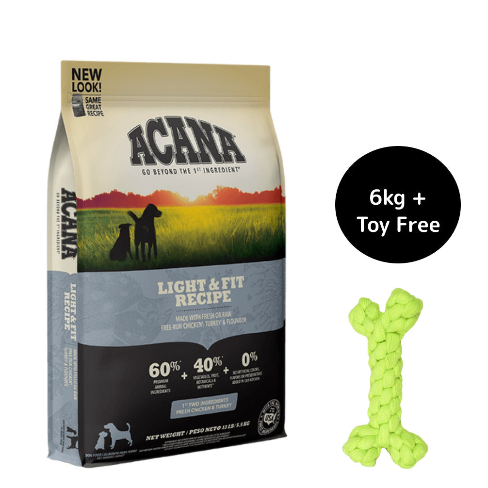 Acana Light & Fit Weight Management Adult Dog Dry Food (Get Free Skatrs Toy)