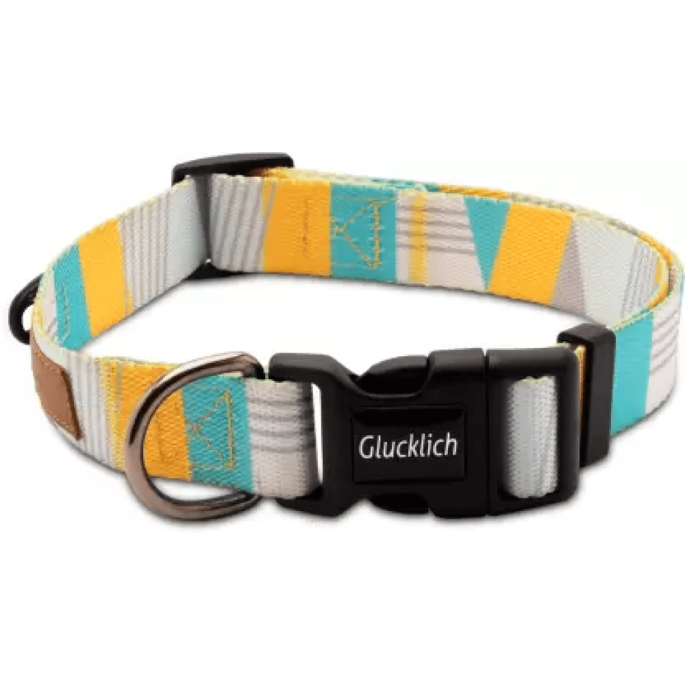 Glucklich Polyester Printed Adjustable Collar for Dogs (Cadillac)