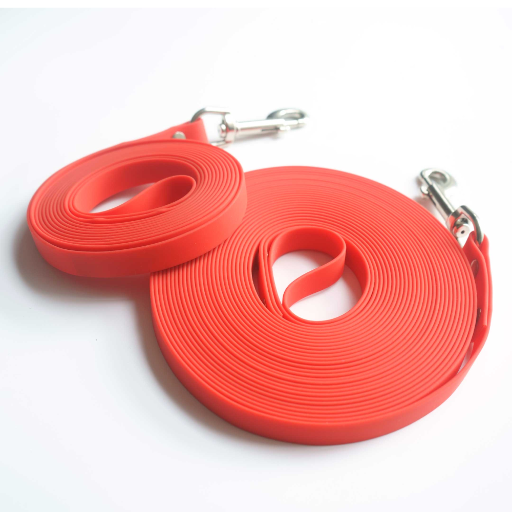 For The Love Of Dog Long Line Leash for Dogs (Tomato Red)