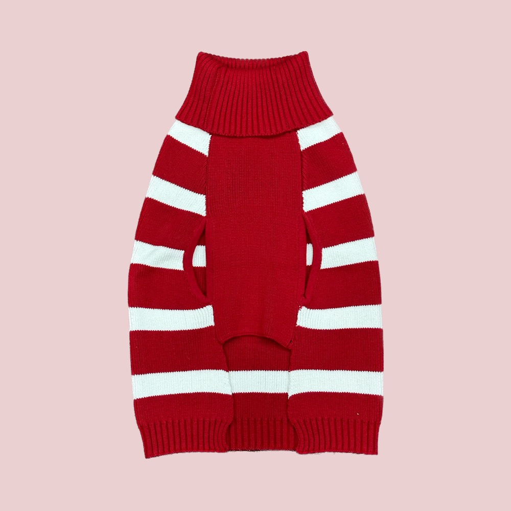 Pet Set Go Striped Sweater for Dogs (Red)