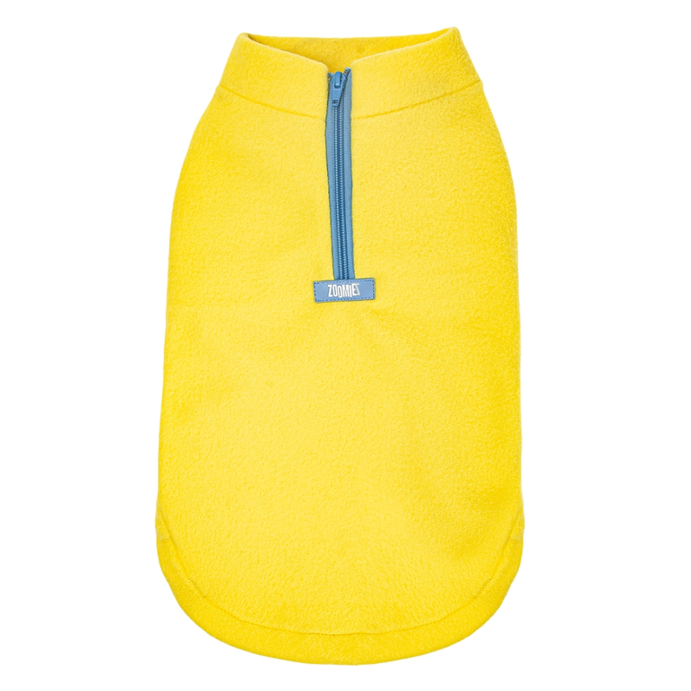 Zoomiez Zip Up Polar Fleece Sweater for Dogs (Yellow)