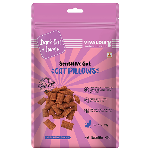 Bark Out Loud by Vivaldis Pillows for Sensitive Gut Cat Treats (Limited Shelf Life)