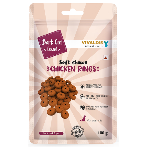 Bark Out Loud Chicken Rings Soft Chews Dog Treats (Limited Shelf Life)