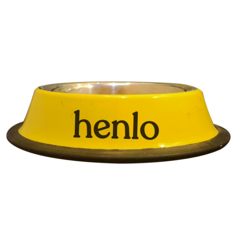 Henlo Durable Stainless Steel Bowl for Dogs and Cats(Pack of 1)