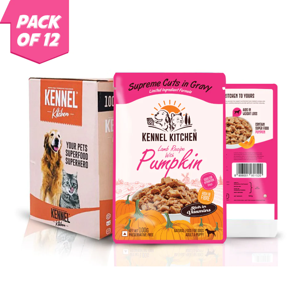 Kennel Kitchen Supreme Cuts in Gravy Lamb with Pumpkin Puppy & Adult Dog Wet Food (All Life Stage) (Limited Shelf Life)