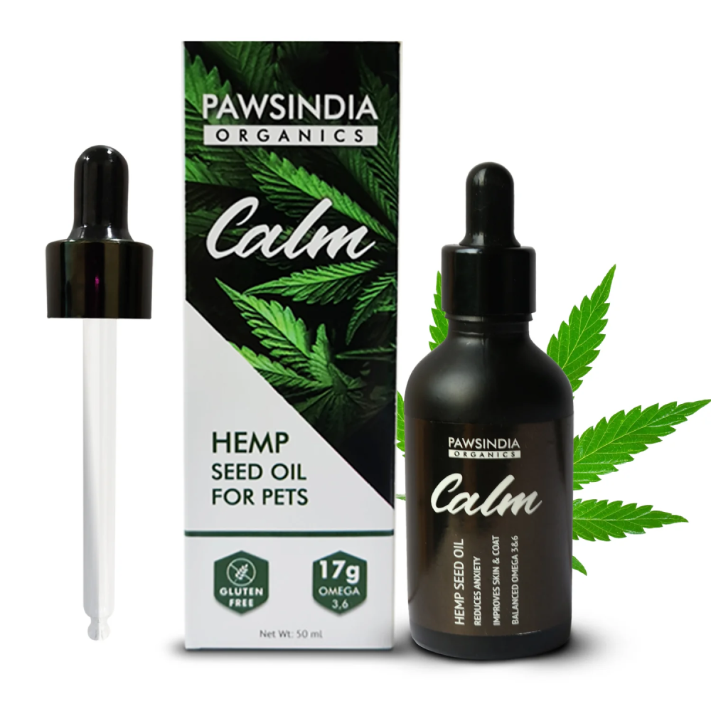 Pawsindia Calm Hemp Seed Oil for Dogs and Cats (Limited Shelf Life)