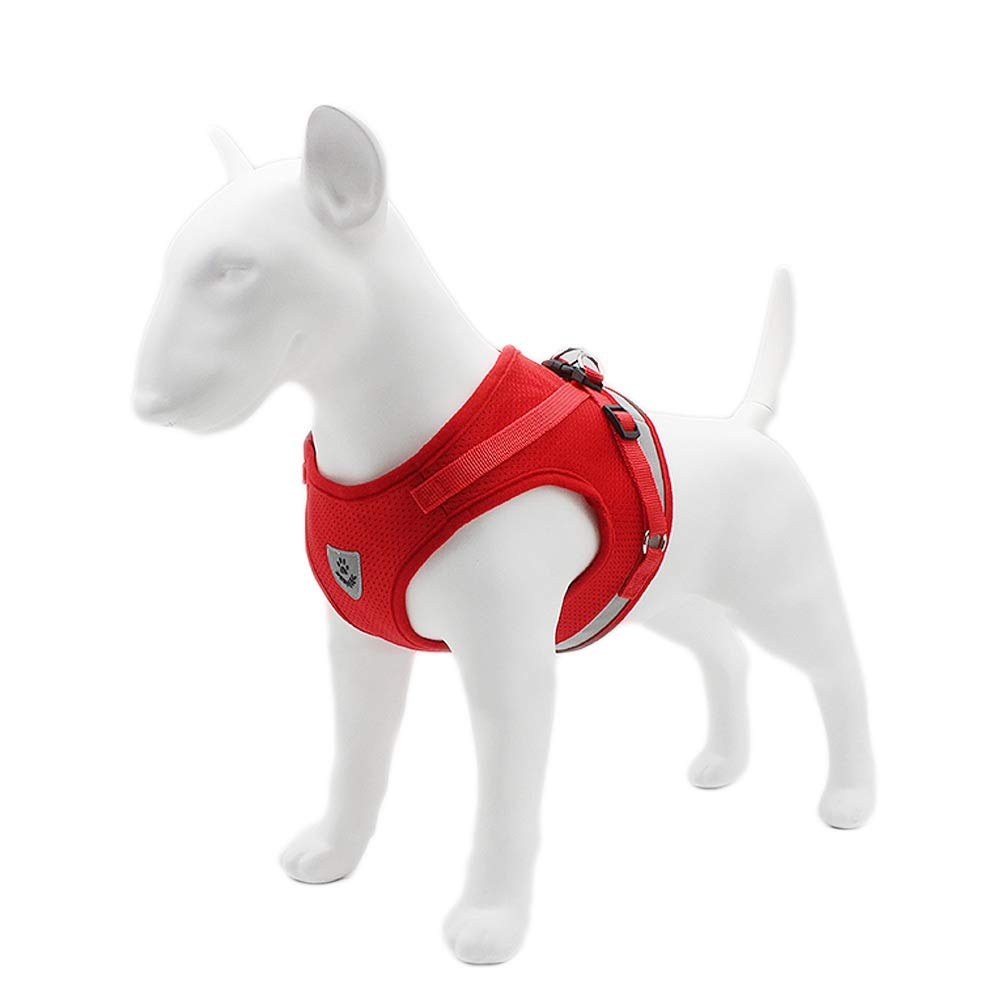 QPets Reflective Mesh Vest Harness with Leash for Cats (Red)