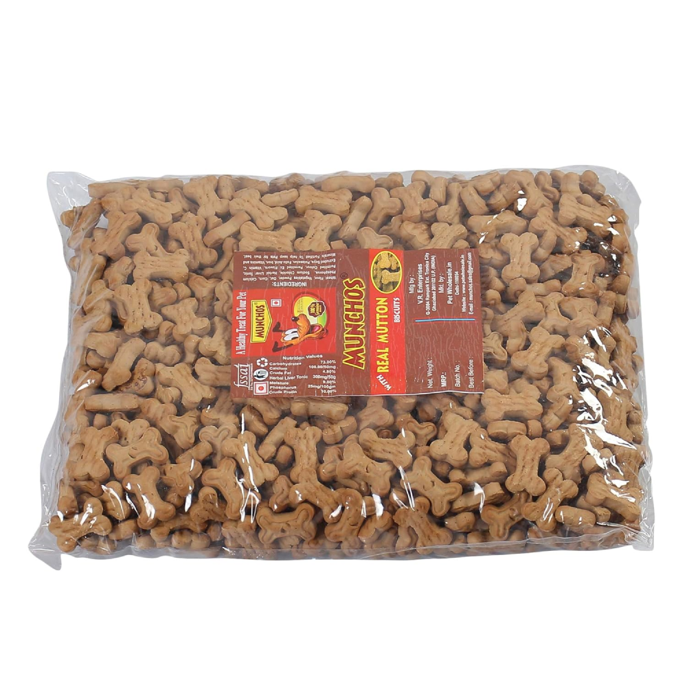 Munchos Real Mutton Flavour Biscuit Puppy Dog Treats (Pouch)