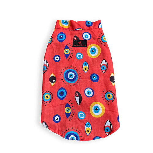 Pawgypets Nazar Na Lage Sando for Cats (Red)