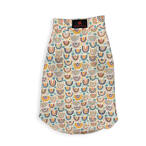 Pawgypets Rainbow Sando for Cats (White)